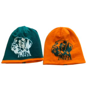 Vendbar strikhue med hund