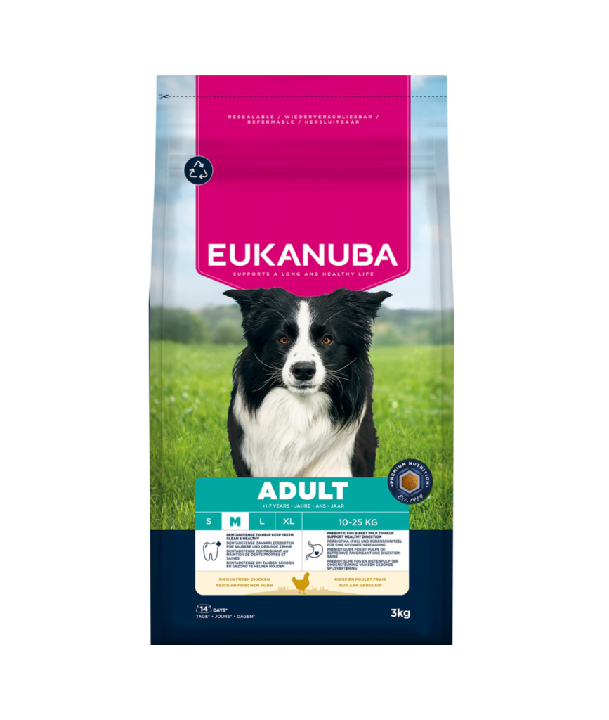 Eukanuba Adult medium breed 3 kg.