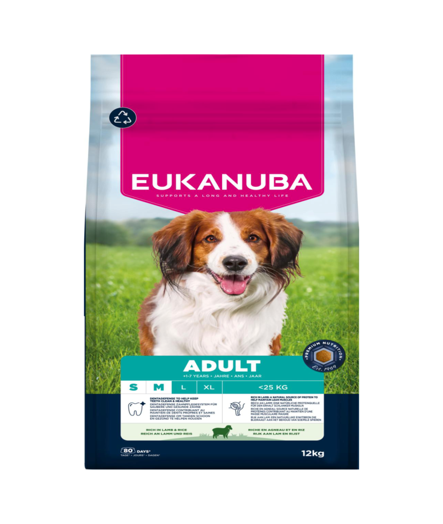 Eukanuba Adult small/medium breed Lam&Ris 2.5 kg.