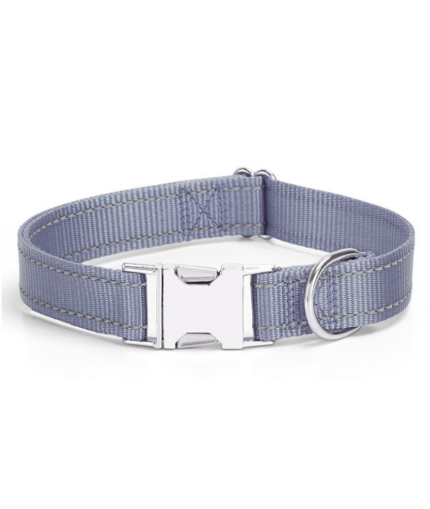 Halsbånd med gravering - Grå