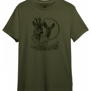 1 Wild Zone T-shirt med print af Rådyr par