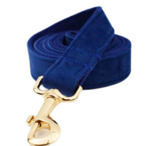 Hundeline - Velour - Mørkeblå