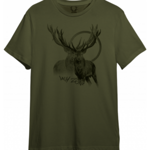1 Wild Zone T-shirt med print af Kronhjorte