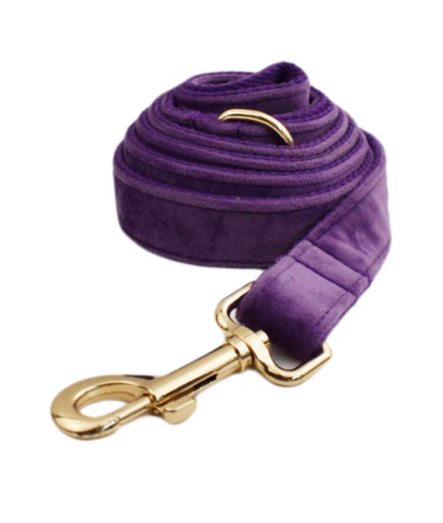 Hundeline - Velour - Lilla
