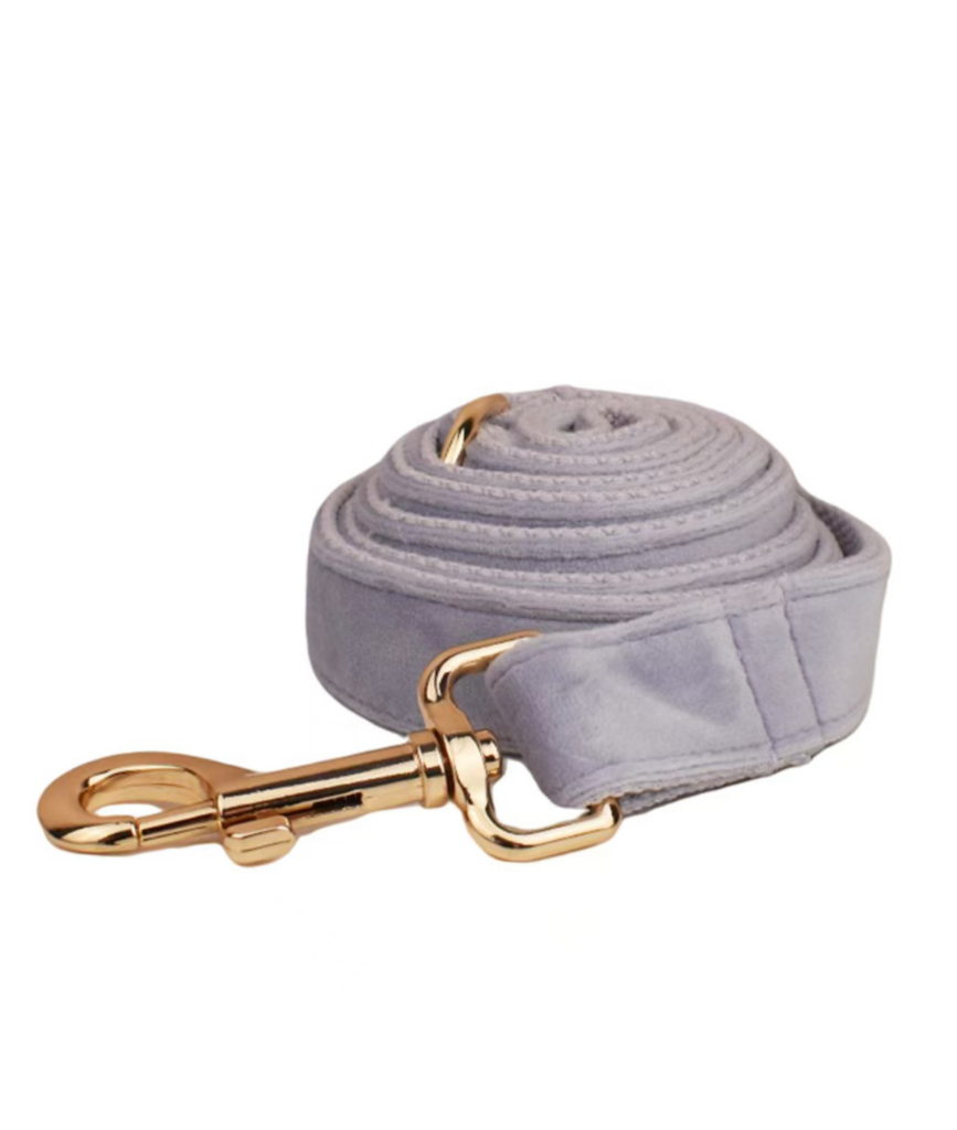 Hundeline - Velour - Støvet lilla