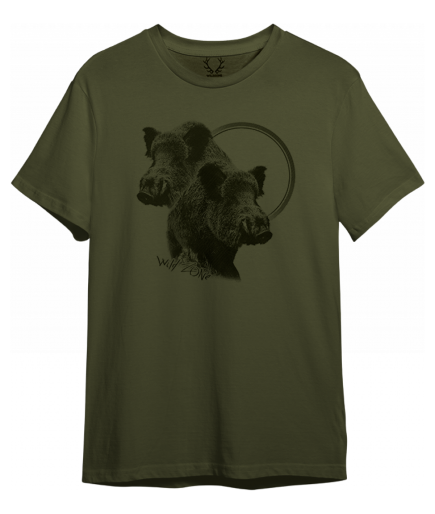 Wild Zone T-shirt med print af 2 vildsvin