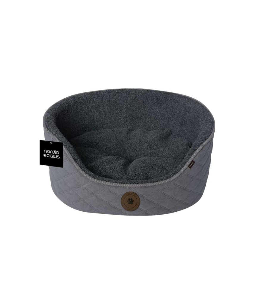 Nordic Paws hundeseng fleece - grå