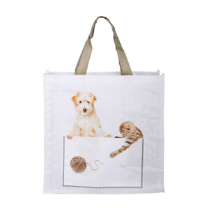 Shopping pose med hund og kat