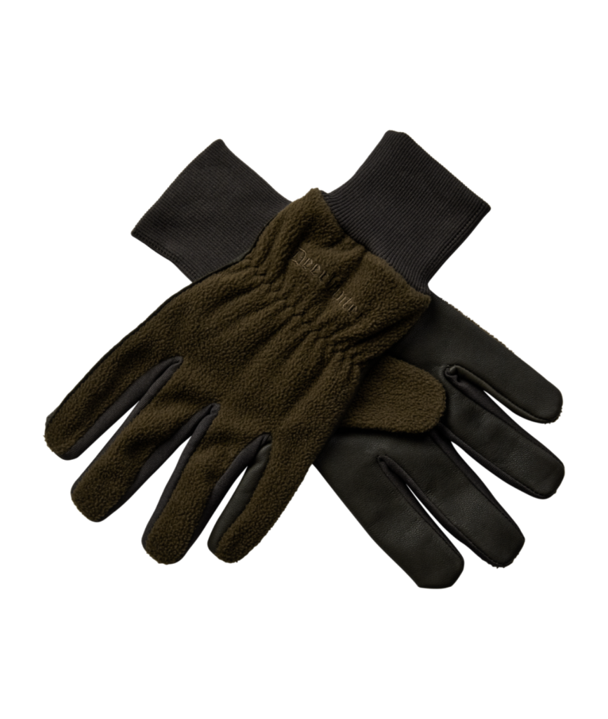 Deerhunter fleecehandsker med læder