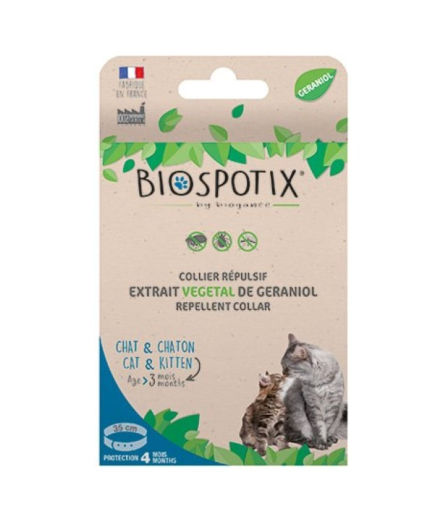 Biogance BIOSPOTIX loppehalsbånd til kat, 35 cm