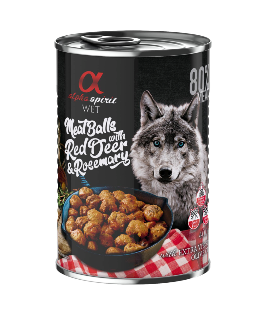 AlphaSpirit Kødboller til hund med kronhjort & rosmarin