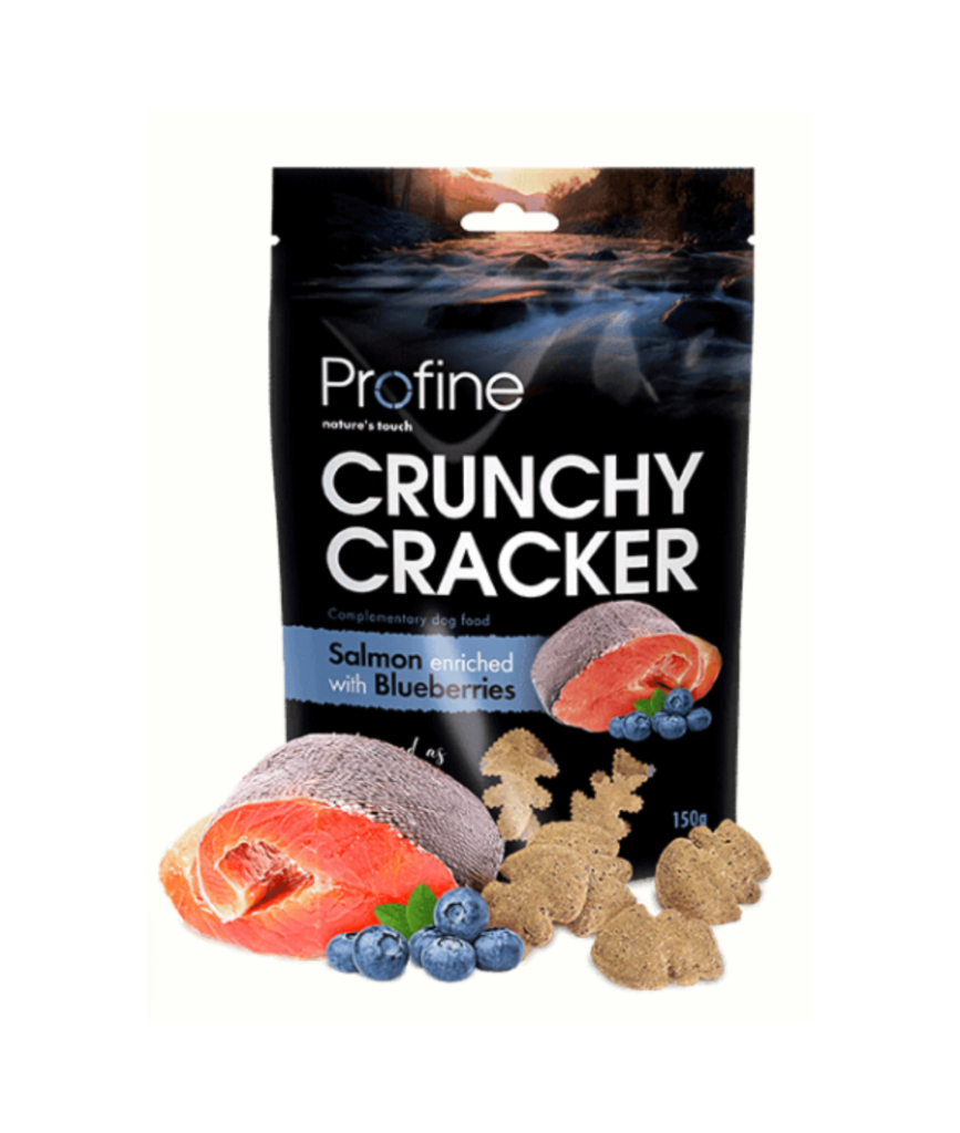 Profine crunchy godbidder med laks og blåbær