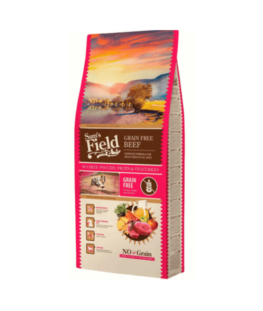 Sams Field tørfoder med Angus bøf - 13kg