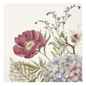 IHR Belles Fleurs frokostservietter med blomstermotiv