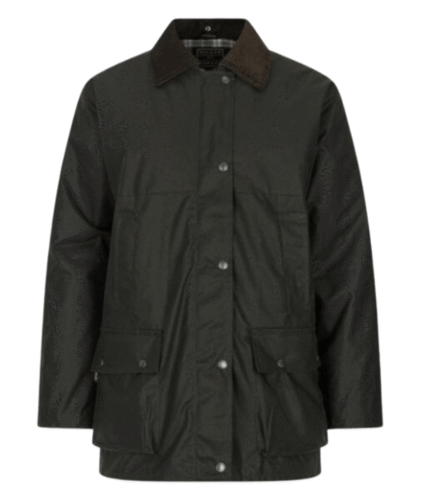 Walker & Hawkes Kirkstall foret damejakke i oilskin Olive