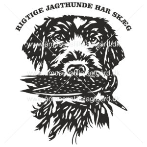 Folie-/Strygemærke - Tysk Ruhåret papirklip