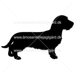 Folie-/Strygemærke - Ruhåret gravhund