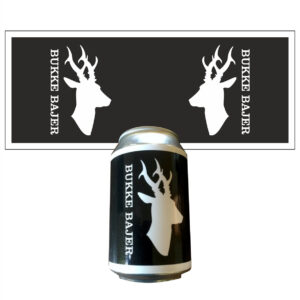 Klistermærke til dåser - Bukkebajer