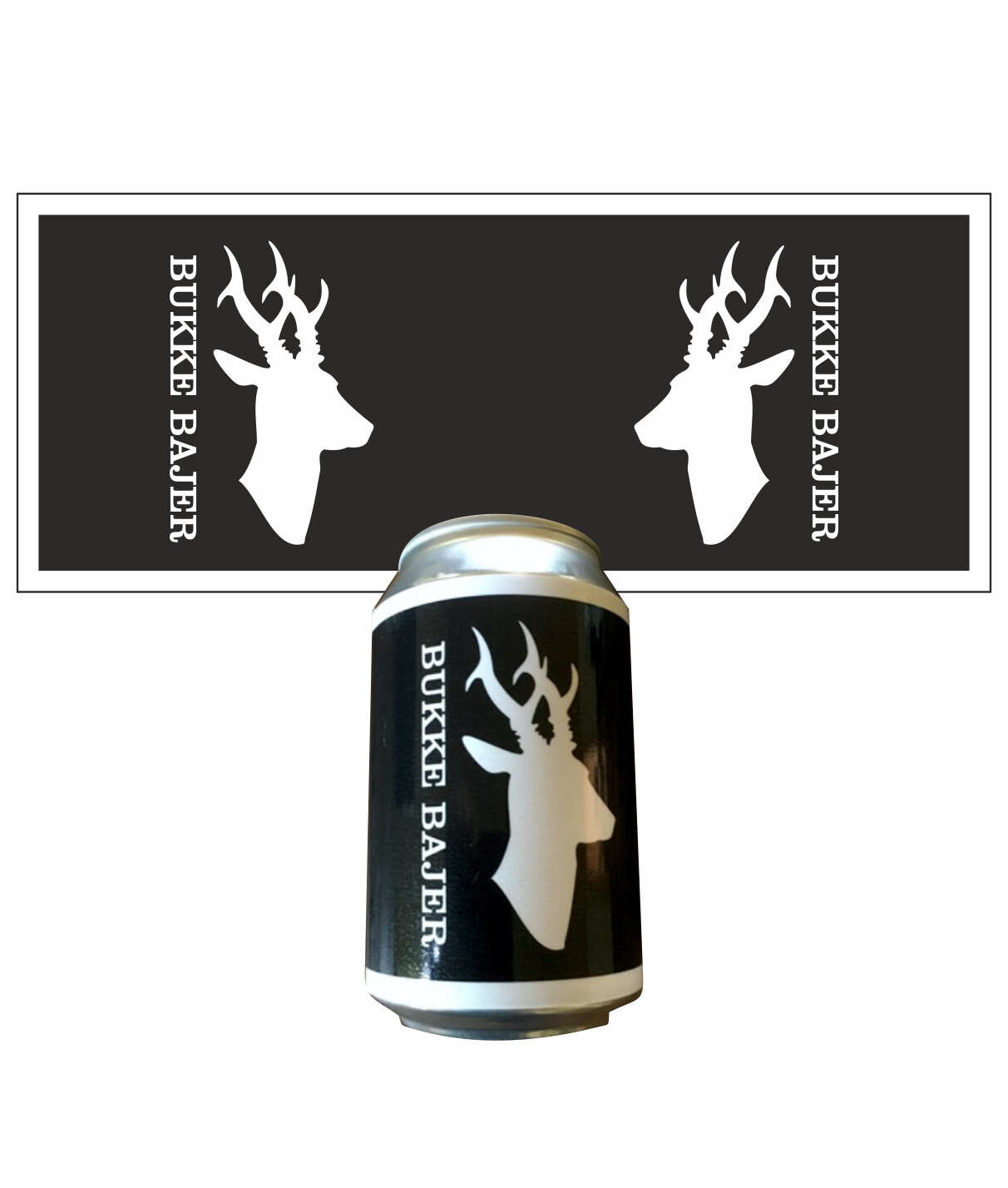 Klistermærke til dåser - Bukkebajer