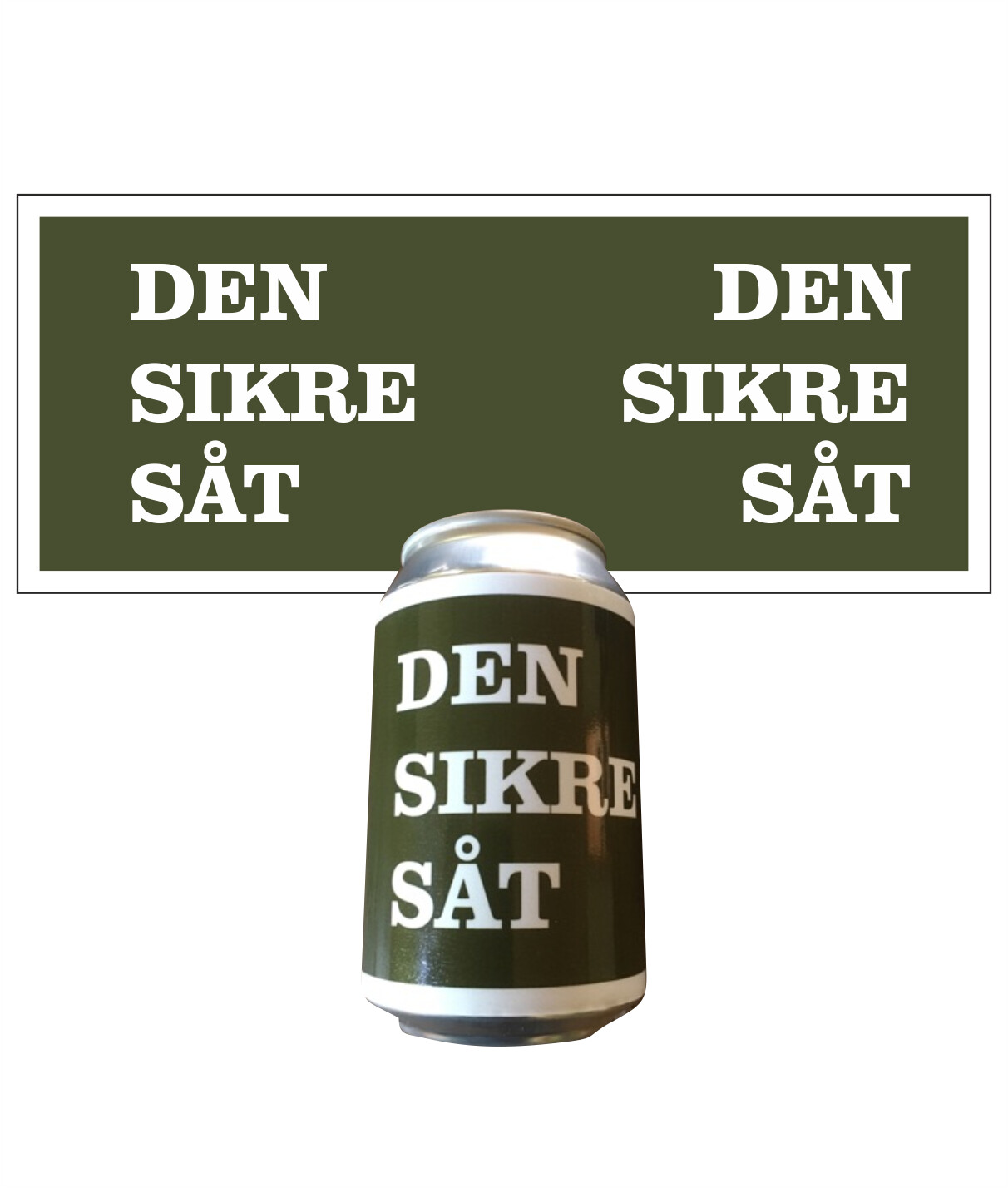 Klistermærke til dåser - Den sikre såt