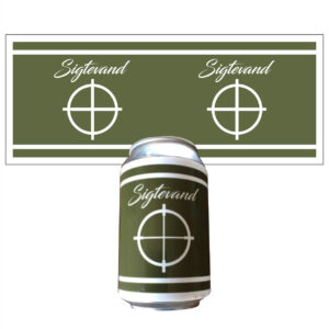 Klistermærke til dåser - Sigtevand