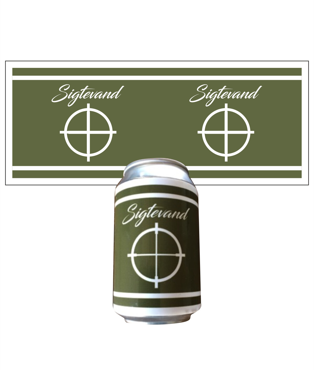 Klistermærke til dåser - Sigtevand