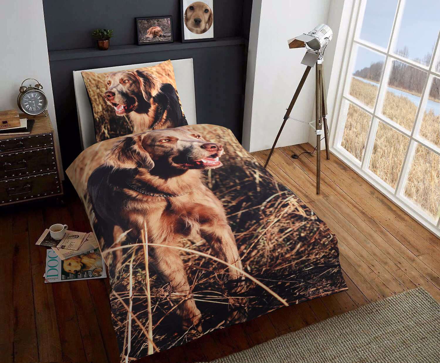 Sengetøj - Langhåret Weimaran - Enkeltdyne