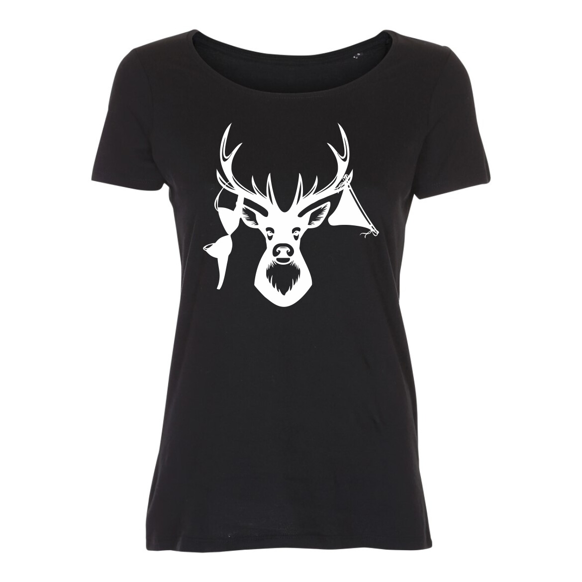 T-shirt med tryk - Kronhjort m. undertøj