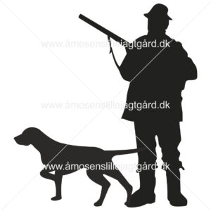 Foliemærke - Jæger med Gammel Dansk Hønsehund