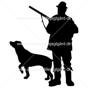 Foliemærke - Jæger med Labrador