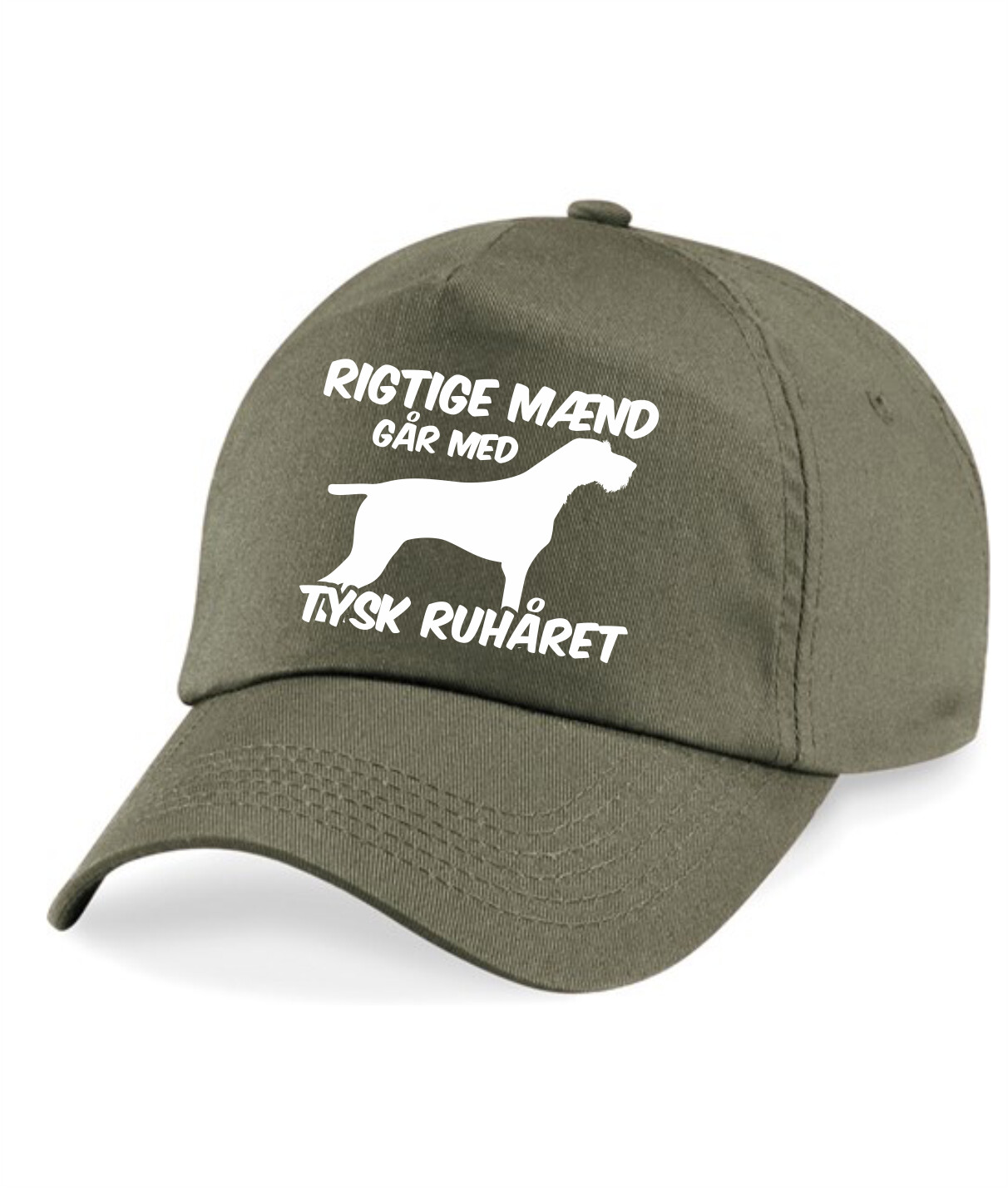 Caps med tryk - Rigtige mænd går med... - Forskellige