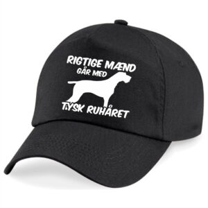 Caps med tryk - Rigtige mænd går med... - Forskellige