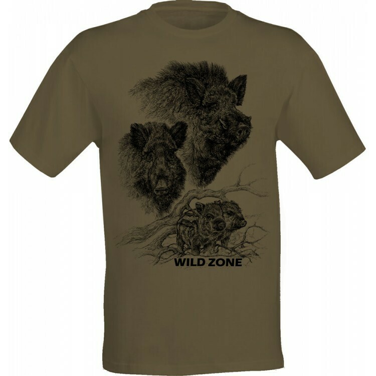1 Wild Zone T-shirt med Vildsvin