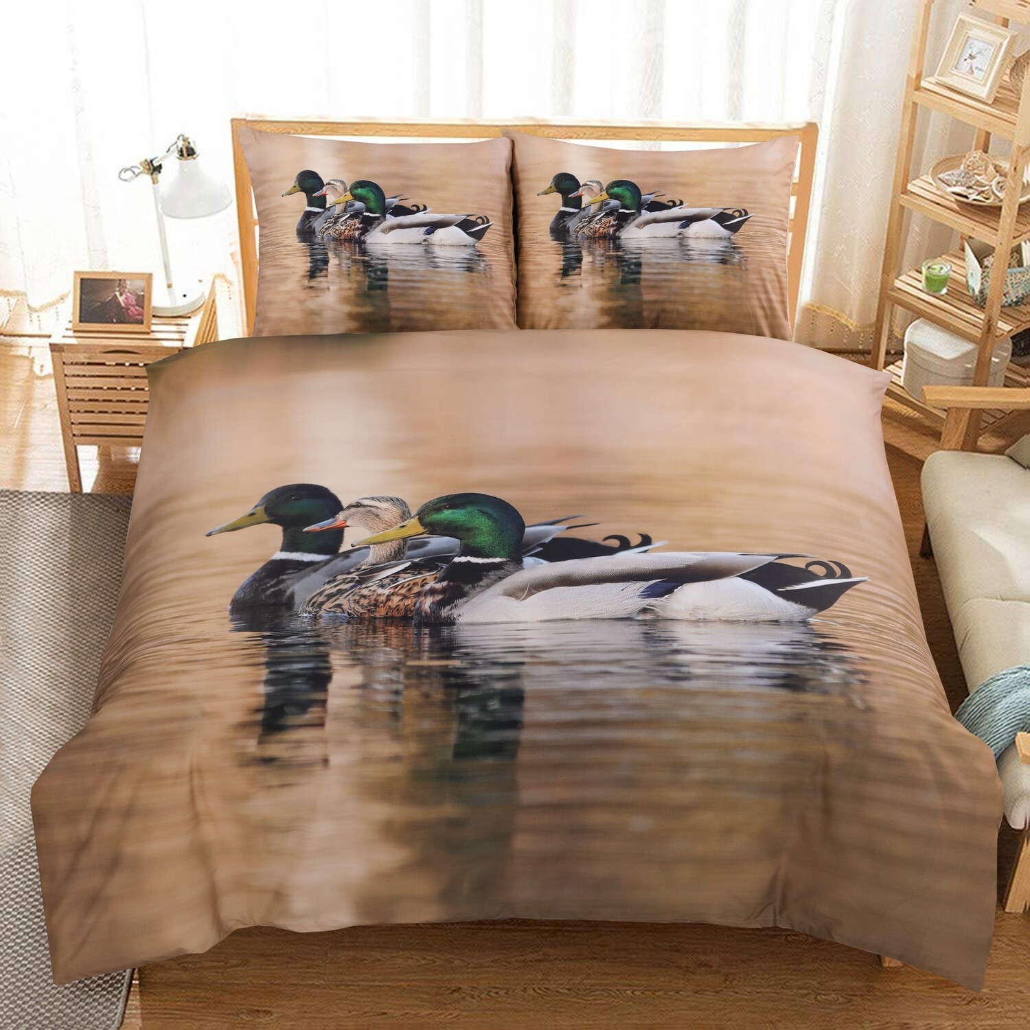 Sengetøj - Gråand- Dobbeltdyne