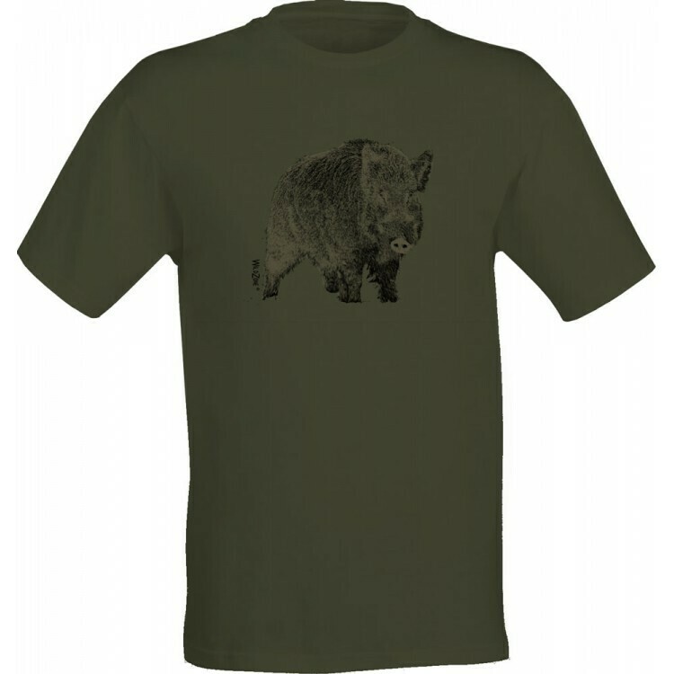 1 Wild Zone T-shirt med print af Vildsvin