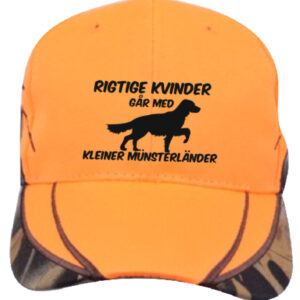 Orange jagt caps med Kleiner Münsterländer KVINDE