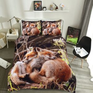 Sengetøj - Ræveunger- Dobbeltdyne