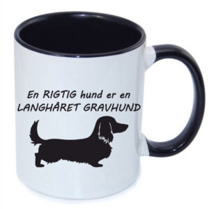 Krus med Langhåret Gravhund