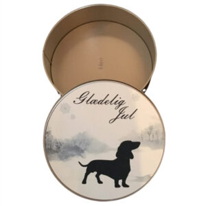 Kagedåse med motiv af Korthåret Gravhund