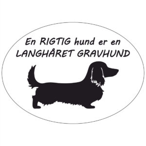 Stickers med Langhåret Gravhund