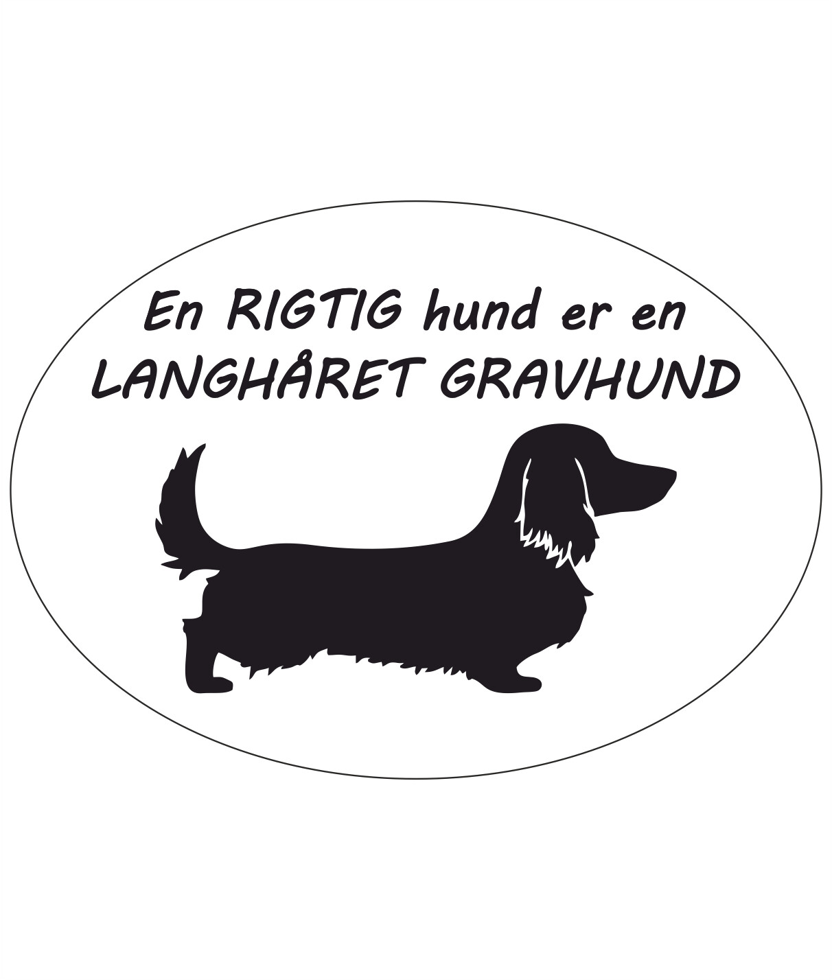 Stickers med Langhåret Gravhund