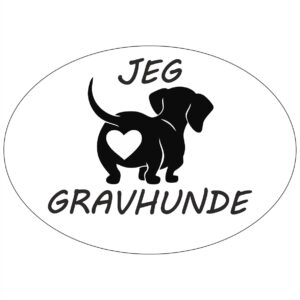 Stickers med gravhund