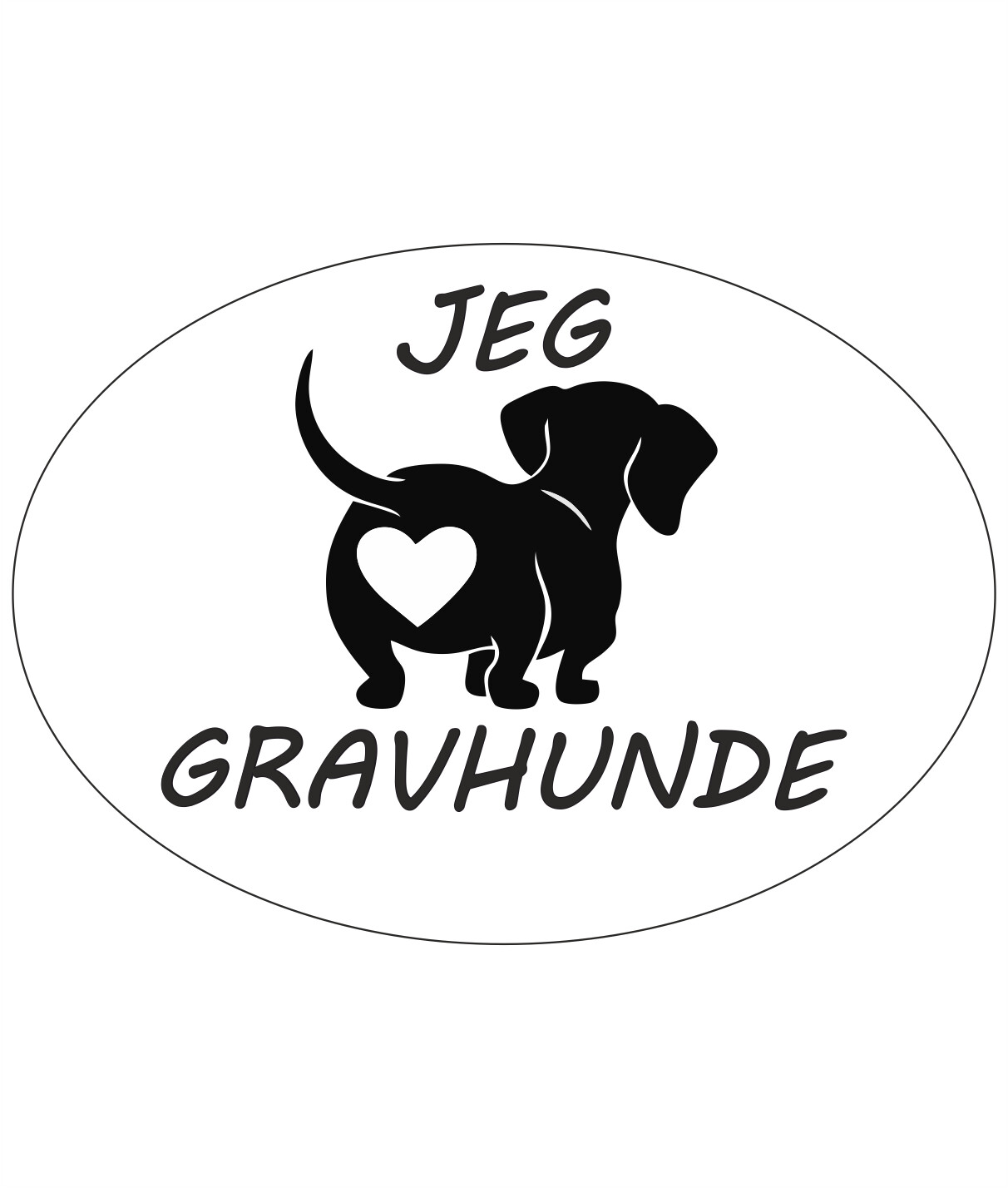 Stickers med gravhund