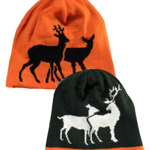 Vendbar strikhue med Råvildt og Kronhjorte