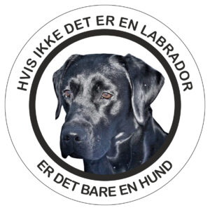 Klistermærke - Labrador - Sort