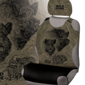 Sædeovertræk med Vildsvin - 2 pak