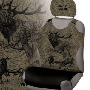 Sædeovertræk med Kronhjort - 2 pak