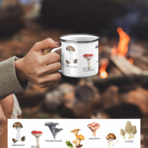 NY Emaljekrus med print af svampe