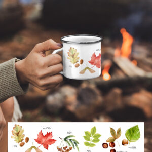 NY Emaljekrus med print af havens blade