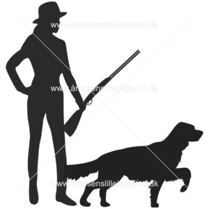 Foliemærke - Kvindelig jæger med Kleiner